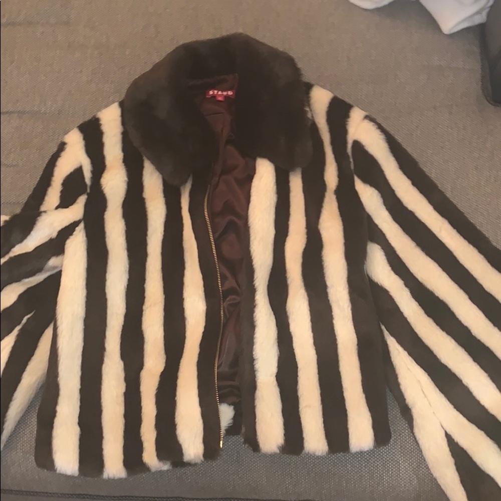 Staud Faux Fur Jacket